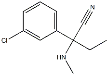 2-(3-chlorophenyl)-2-(methylamino)butanenitrile 化学構造式