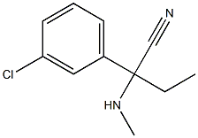 2-(3-chlorophenyl)-2-(methylamino)butanenitrile 结构式