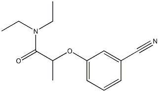 2-(3-cyanophenoxy)-N,N-diethylpropanamide,,结构式