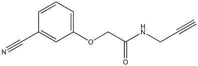 2-(3-cyanophenoxy)-N-prop-2-ynylacetamide,,结构式