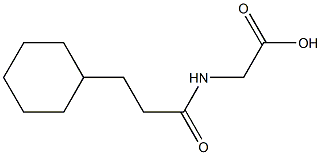 2-(3-cyclohexylpropanamido)acetic acid,,结构式