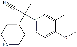 2-(3-fluoro-4-methoxyphenyl)-2-piperazin-1-ylpropanenitrile