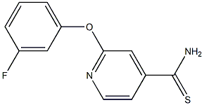 2-(3-fluorophenoxy)pyridine-4-carbothioamide Struktur