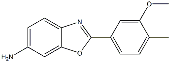 2-(3-methoxy-4-methylphenyl)-1,3-benzoxazol-6-amine,,结构式