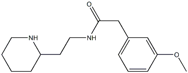 2-(3-methoxyphenyl)-N-(2-piperidin-2-ylethyl)acetamide Struktur
