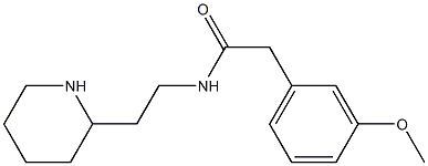 2-(3-methoxyphenyl)-N-(2-piperidin-2-ylethyl)acetamide 结构式