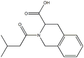 2-(3-methylbutanoyl)-1,2,3,4-tetrahydroisoquinoline-3-carboxylic acid Structure