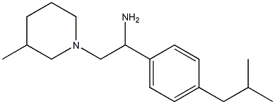 2-(3-methylpiperidin-1-yl)-1-[4-(2-methylpropyl)phenyl]ethan-1-amine 结构式