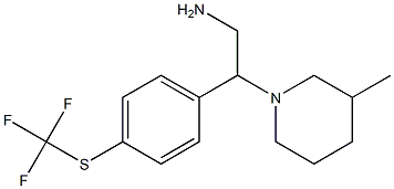 2-(3-methylpiperidin-1-yl)-2-{4-[(trifluoromethyl)sulfanyl]phenyl}ethan-1-amine Structure