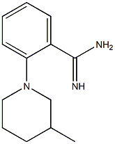 2-(3-methylpiperidin-1-yl)benzene-1-carboximidamide,,结构式