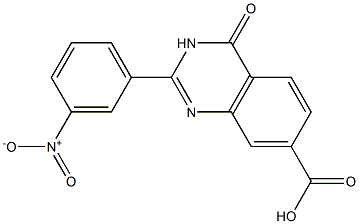 2-(3-nitrophenyl)-4-oxo-3,4-dihydroquinazoline-7-carboxylic acid,,结构式