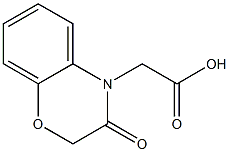 3-オキソ-3,4-ジヒドロ-2H-1,4-ベンゾオキサジン-4-酢酸 化学構造式