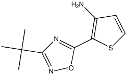 2-(3-tert-butyl-1,2,4-oxadiazol-5-yl)thiophen-3-amine 化学構造式