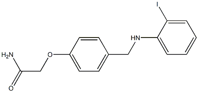 2-(4-{[(2-iodophenyl)amino]methyl}phenoxy)acetamide Structure