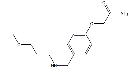 2-(4-{[(3-ethoxypropyl)amino]methyl}phenoxy)acetamide 化学構造式