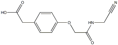 2-(4-{[(cyanomethyl)carbamoyl]methoxy}phenyl)acetic acid,,结构式