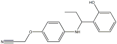 2-(4-{[1-(2-hydroxyphenyl)propyl]amino}phenoxy)acetonitrile Struktur