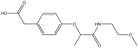 2-(4-{1-[(2-methoxyethyl)carbamoyl]ethoxy}phenyl)acetic acid,,结构式