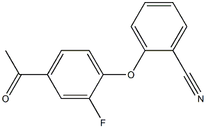 2-(4-acetyl-2-fluorophenoxy)benzonitrile Structure