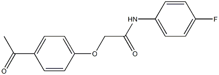 2-(4-acetylphenoxy)-N-(4-fluorophenyl)acetamide 结构式