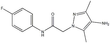 2-(4-amino-3,5-dimethyl-1H-pyrazol-1-yl)-N-(4-fluorophenyl)acetamide 化学構造式