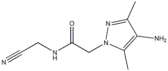 2-(4-amino-3,5-dimethyl-1H-pyrazol-1-yl)-N-(cyanomethyl)acetamide 化学構造式