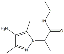 2-(4-amino-3,5-dimethyl-1H-pyrazol-1-yl)-N-ethylpropanamide Struktur