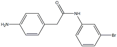 2-(4-aminophenyl)-N-(3-bromophenyl)acetamide 化学構造式