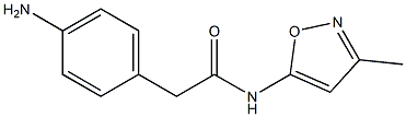 2-(4-aminophenyl)-N-(3-methyl-1,2-oxazol-5-yl)acetamide Structure