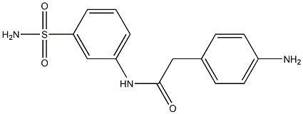 2-(4-aminophenyl)-N-(3-sulfamoylphenyl)acetamide Struktur