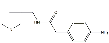 2-(4-aminophenyl)-N-{2-[(dimethylamino)methyl]-2-methylpropyl}acetamide,,结构式