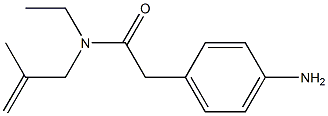 2-(4-aminophenyl)-N-ethyl-N-(2-methylprop-2-enyl)acetamide Structure