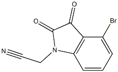 2-(4-bromo-2,3-dioxo-2,3-dihydro-1H-indol-1-yl)acetonitrile 化学構造式