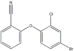 2-(4-bromo-2-chlorophenoxy)benzonitrile 化学構造式