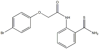 2-(4-bromophenoxy)-N-(2-carbamothioylphenyl)acetamide Struktur