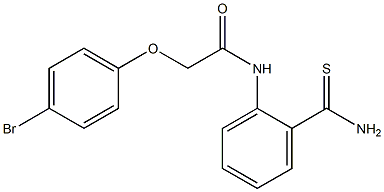 2-(4-bromophenoxy)-N-(2-carbamothioylphenyl)acetamide Structure