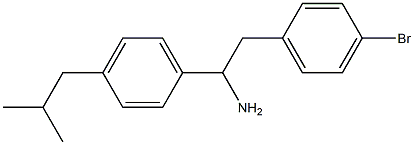 2-(4-bromophenyl)-1-[4-(2-methylpropyl)phenyl]ethan-1-amine Structure