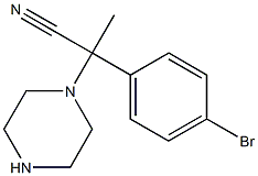 2-(4-bromophenyl)-2-(piperazin-1-yl)propanenitrile Structure