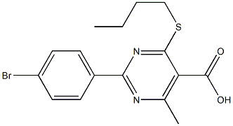 2-(4-bromophenyl)-4-(butylthio)-6-methylpyrimidine-5-carboxylic acid