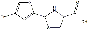 2-(4-bromothiophen-2-yl)-1,3-thiazolidine-4-carboxylic acid,,结构式