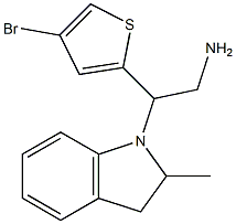 2-(4-bromothiophen-2-yl)-2-(2-methyl-2,3-dihydro-1H-indol-1-yl)ethan-1-amine