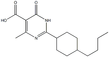 2-(4-butylcyclohexyl)-4-methyl-6-oxo-1,6-dihydropyrimidine-5-carboxylic acid Struktur
