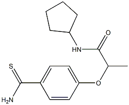 2-(4-carbamothioylphenoxy)-N-cyclopentylpropanamide Structure