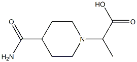 2-(4-carbamoylpiperidin-1-yl)propanoic acid Structure