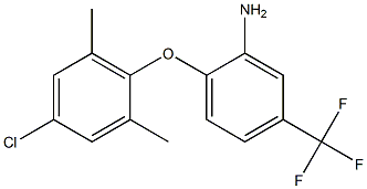 2-(4-chloro-2,6-dimethylphenoxy)-5-(trifluoromethyl)aniline,,结构式