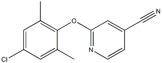 2-(4-chloro-2,6-dimethylphenoxy)pyridine-4-carbonitrile 化学構造式