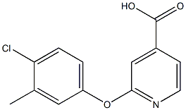 2-(4-chloro-3-methylphenoxy)pyridine-4-carboxylic acid 化学構造式