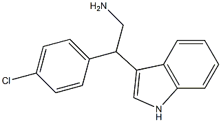 2-(4-chlorophenyl)-2-(1H-indol-3-yl)ethan-1-amine 结构式