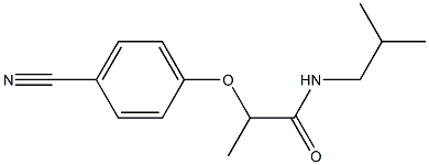 2-(4-cyanophenoxy)-N-(2-methylpropyl)propanamide,,结构式