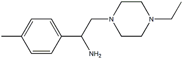 2-(4-ethylpiperazin-1-yl)-1-(4-methylphenyl)ethanamine,,结构式